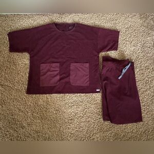 Figs Burgundy Scrub Set XXL & XLT